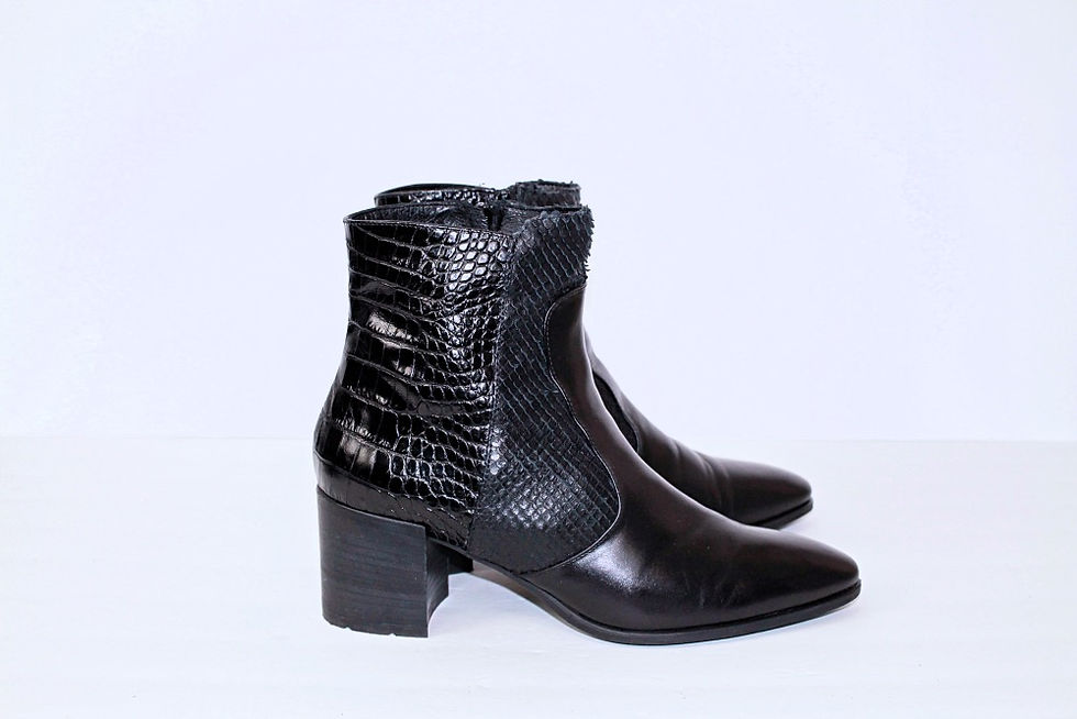 Thumbnail: Andre Assous Leather Ankle Boots Size (10)