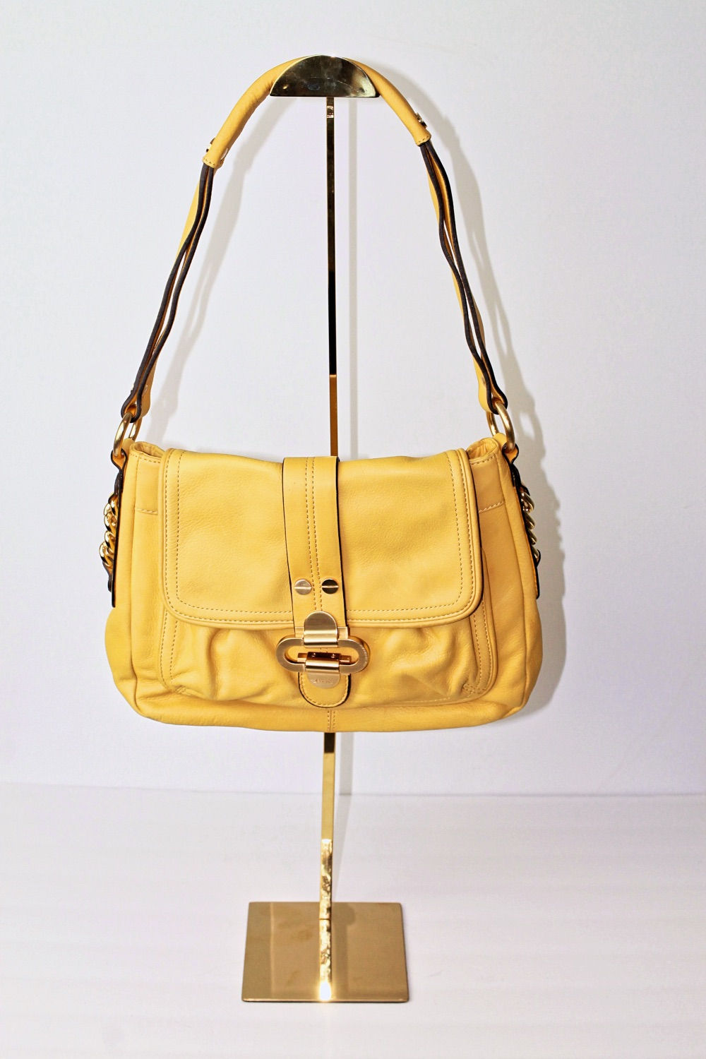 B Makowsky Yellow Handbag