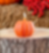 Medium orange beeswax pumpkin candle