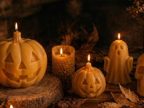 Beeswax Halloween candles