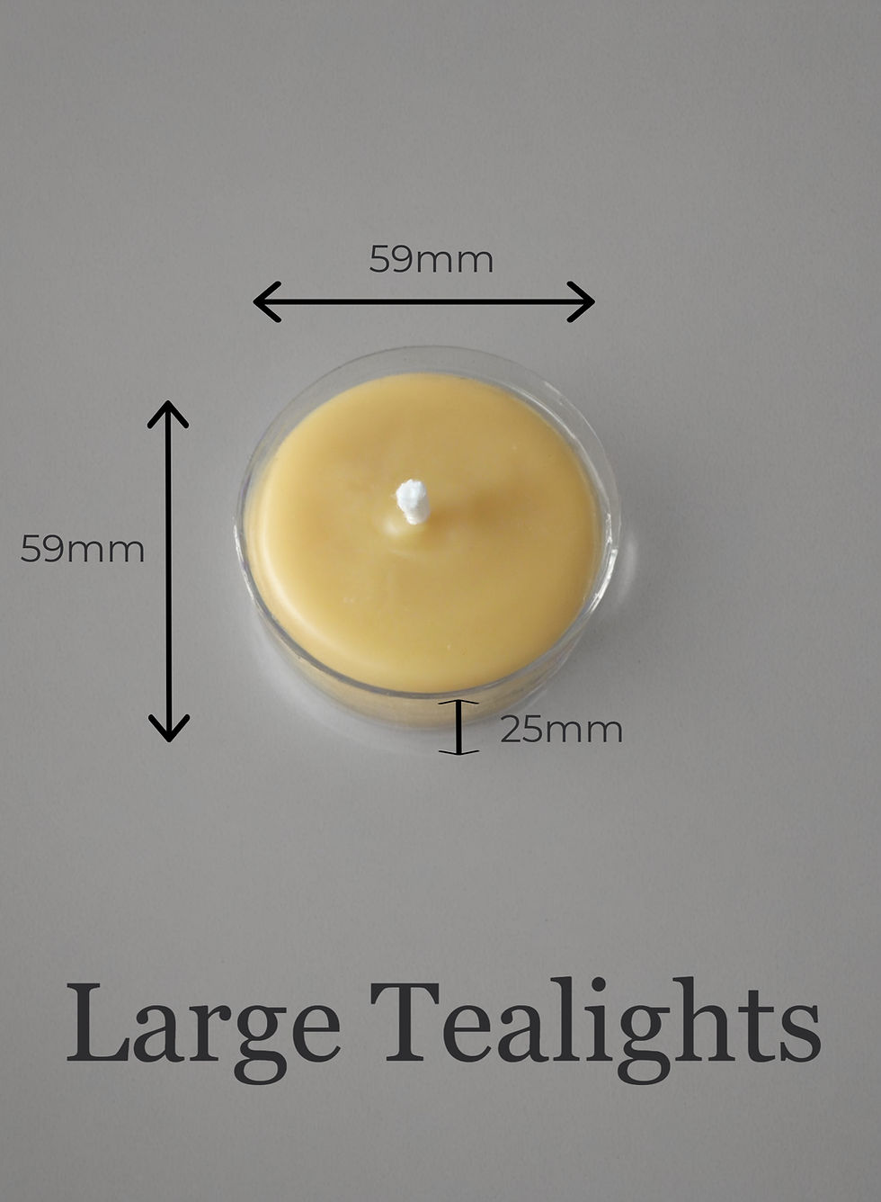 Large Pure Beeswax Tealights