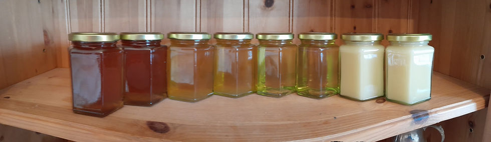 Honey variations produced in Louth and in Lincolnshire