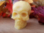 Beeswax Natural Skull Candle