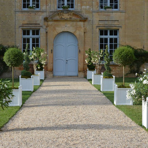Château de Sauveboeuf - Mariage - allée cour d'honneur
