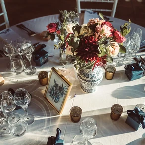 Décoration de table - Salle de réception du Château de Sauveboeuf