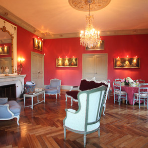 Château de Sauveboeuf - Mariage - salon rouge