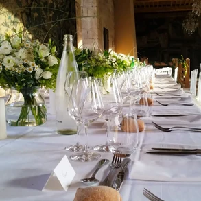 Décoration de table - Salle de réception du Château de Sauveboeuf