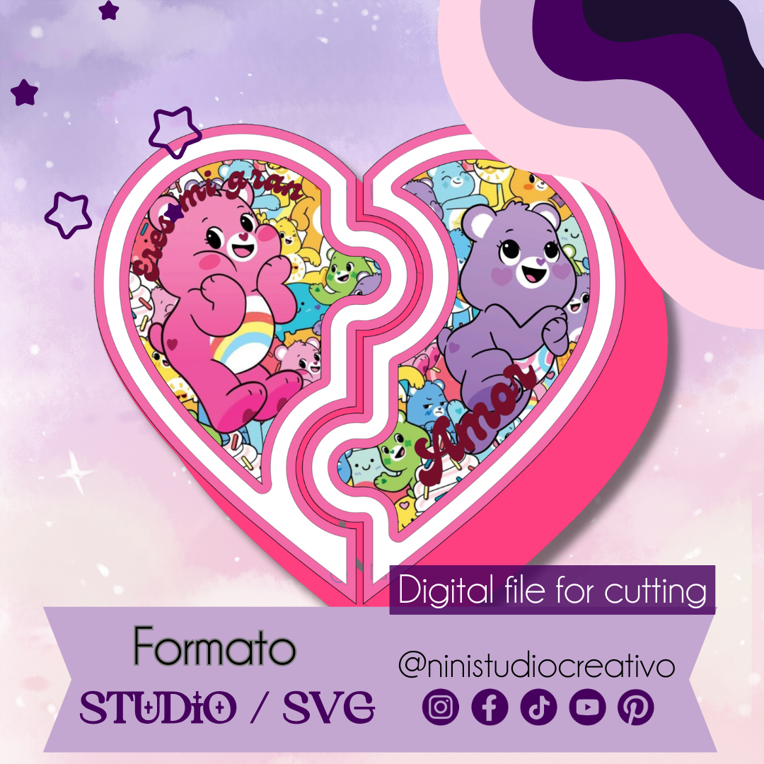 Caja corazon rompecabeza