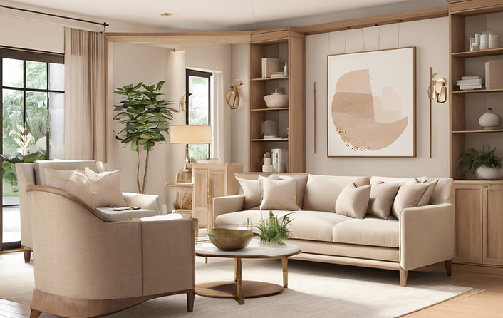 Modern neutral living room.