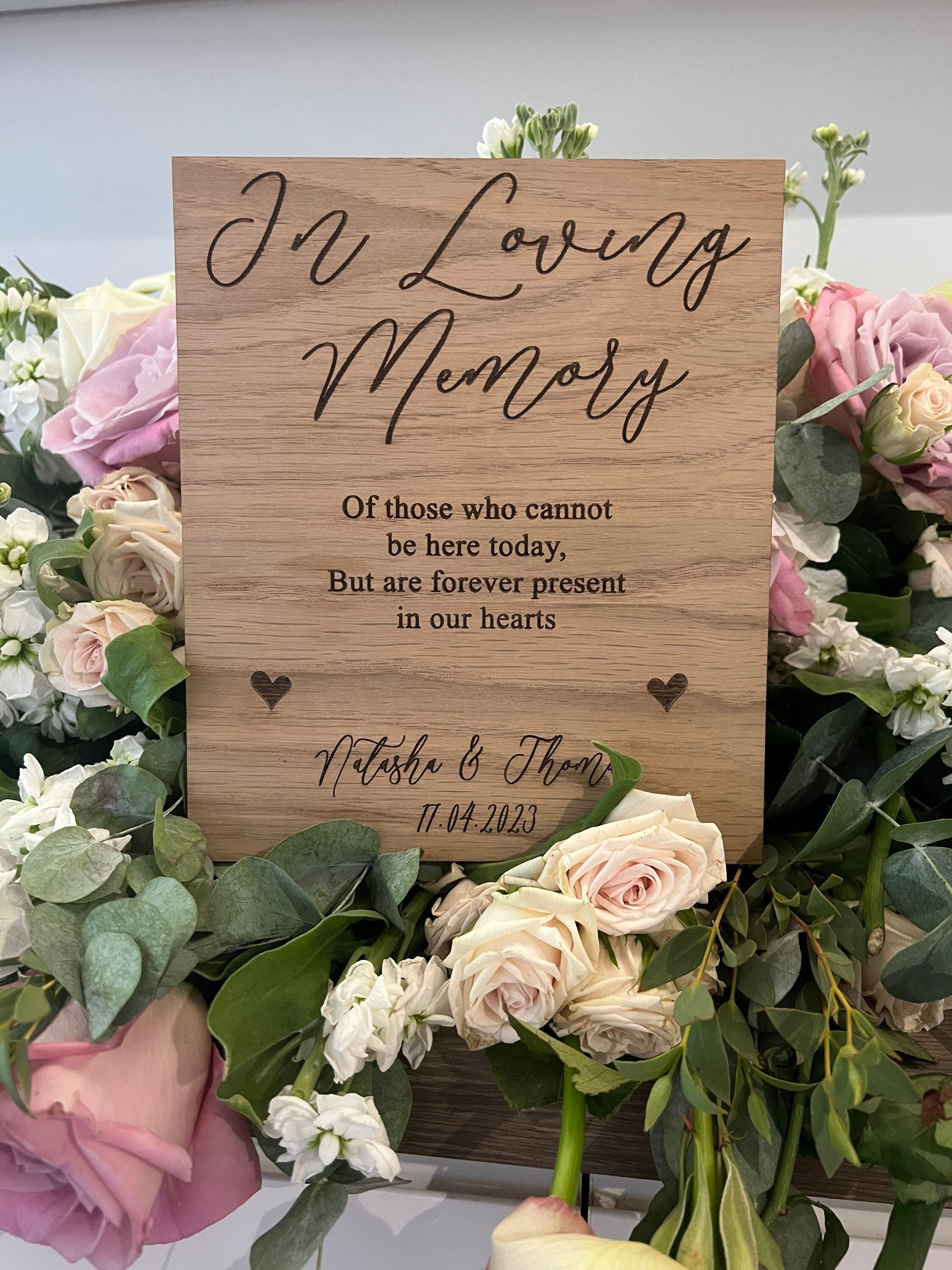 Wedding Sign Remembrance Gift (Personalised)
