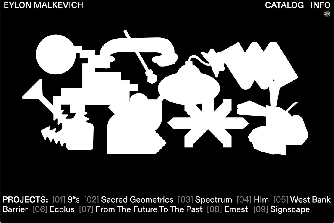 Animated GIF showing a website with hover interactions on multiple elements.