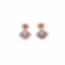 Rose Gold You & Me Staple Studs