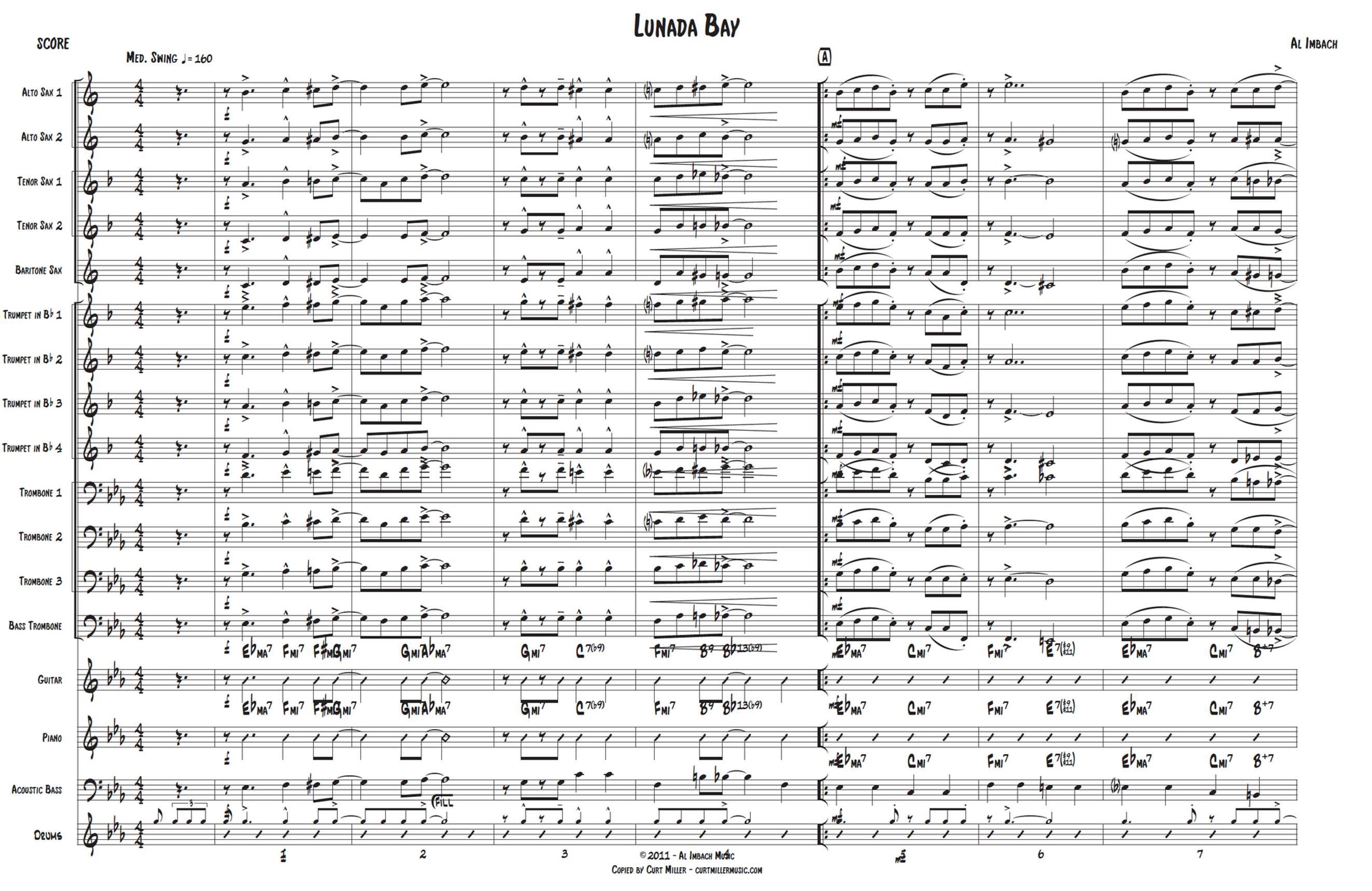 Lunada Bay - Big Band Sheet Music