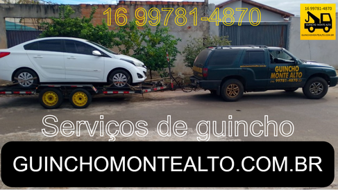 Serviços de Guincho em Monte Alto e região 16 99781-4870 André de Segunda a Domingo Ligue Já