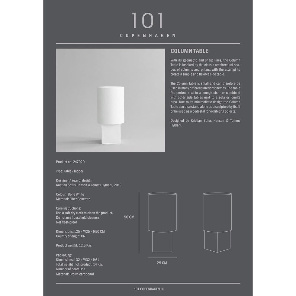Thumbnail: Column Table - Bone White