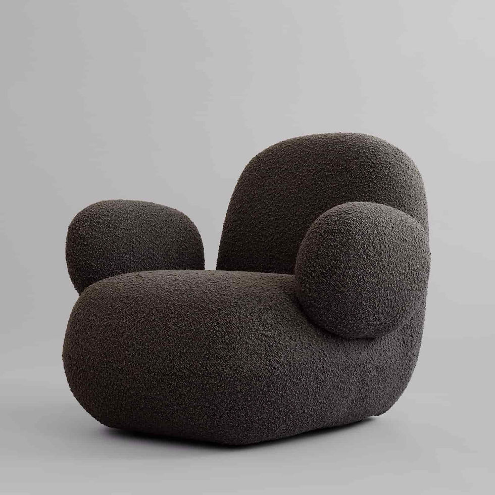 Thumbnail: Toe Armchair Flat - Deep Taupe