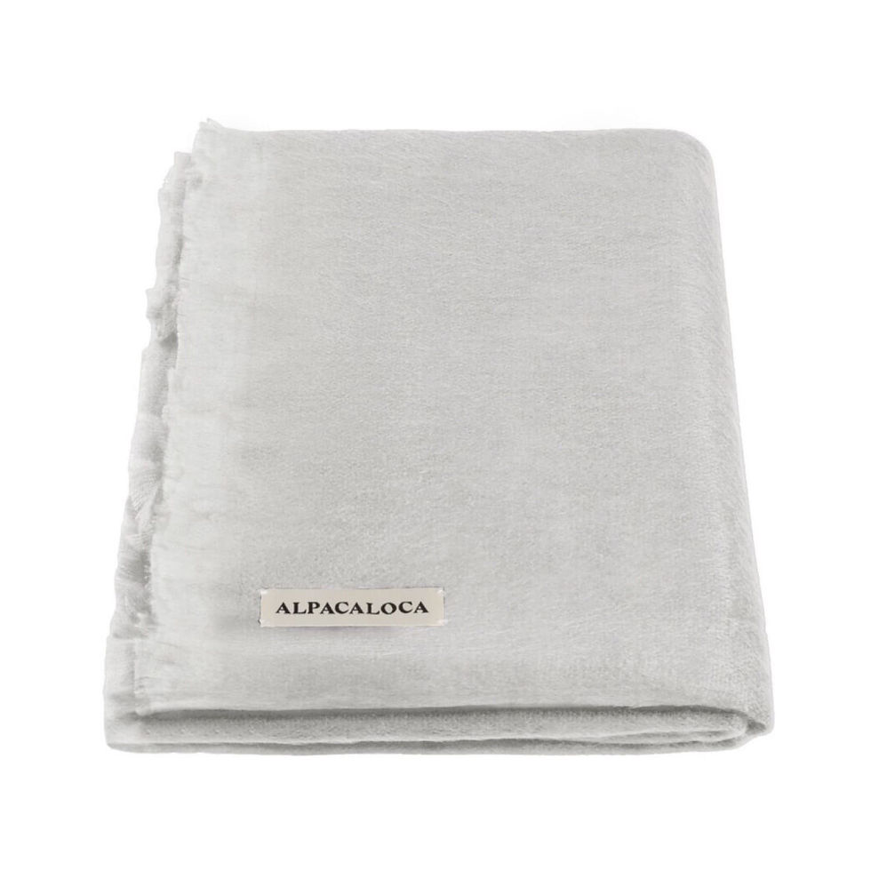 Thumbnail: Alpaca Scarf - Slim - Light Grey