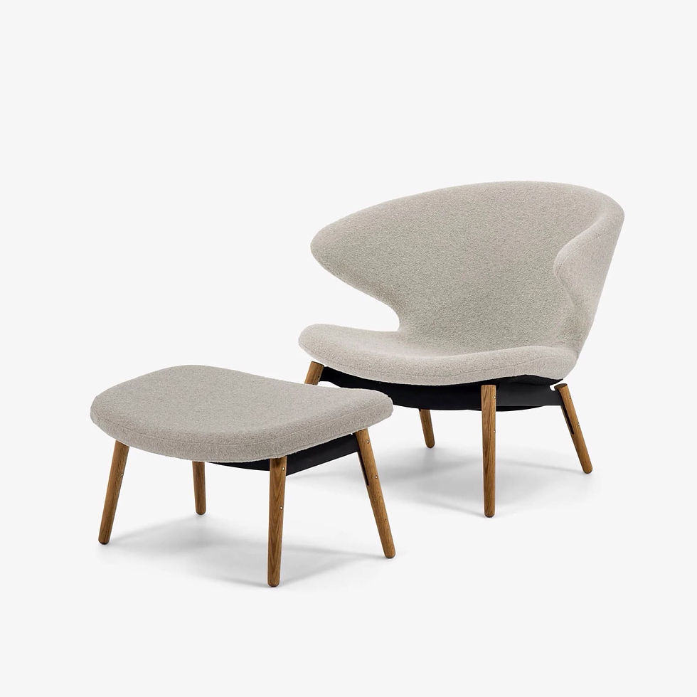 Thumbnail: Ella Ottoman - Chalk - Oak