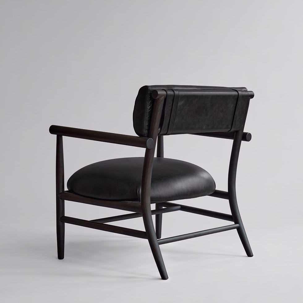 Thumbnail: Nama Lounge Chair - Analine Leather Black