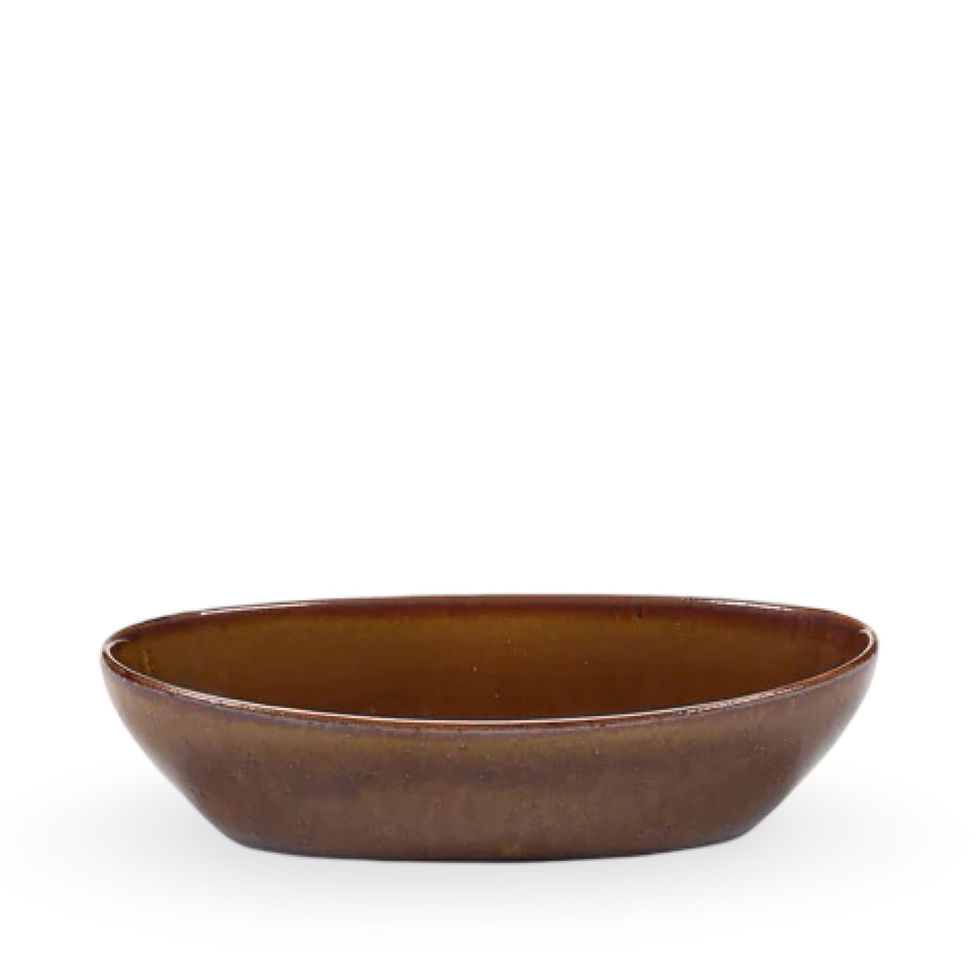 Thumbnail: Out Of Lines Oval Bowl - Ochre