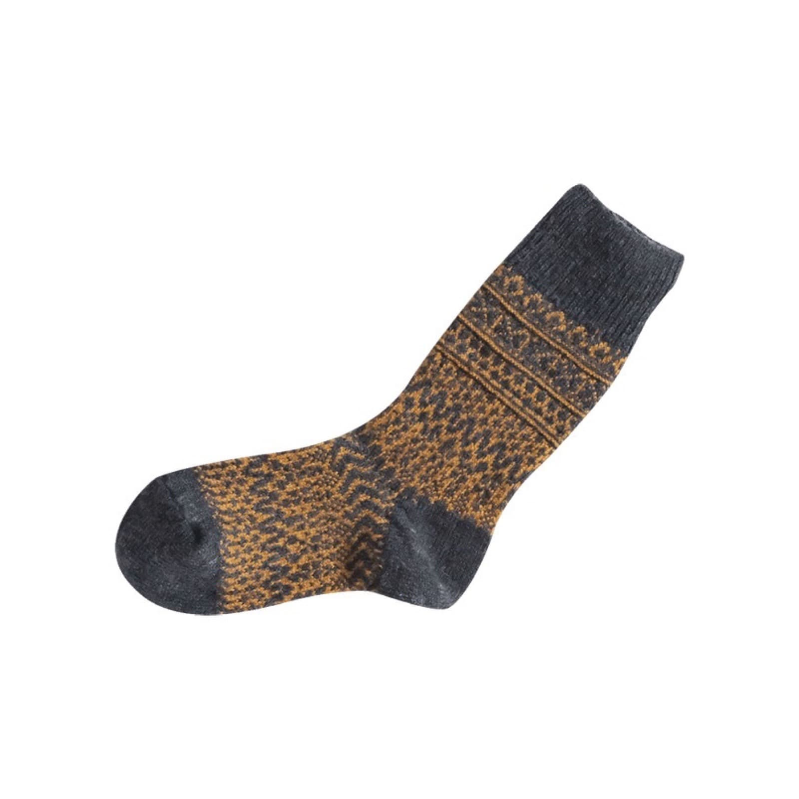 Wool Jacquard Socks - Navy