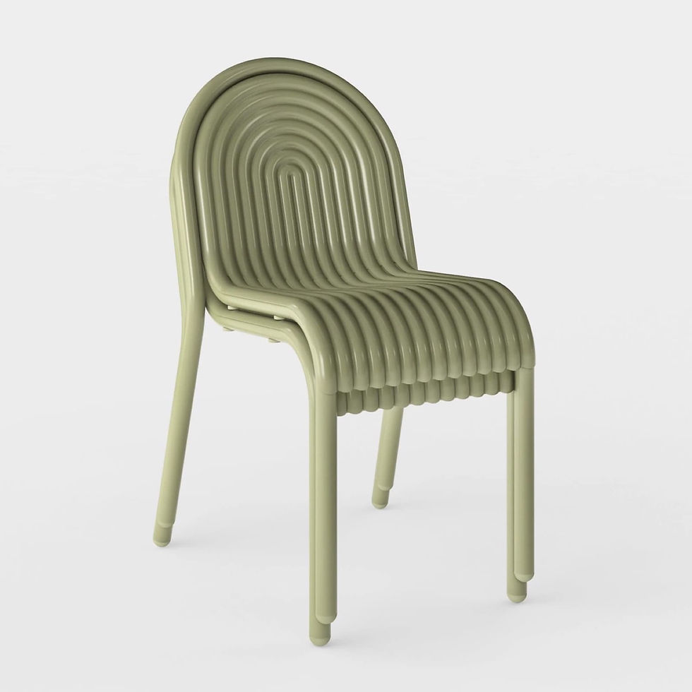 Thumbnail: Tom Dixon - Groove Outdoor Side Chair - Moss