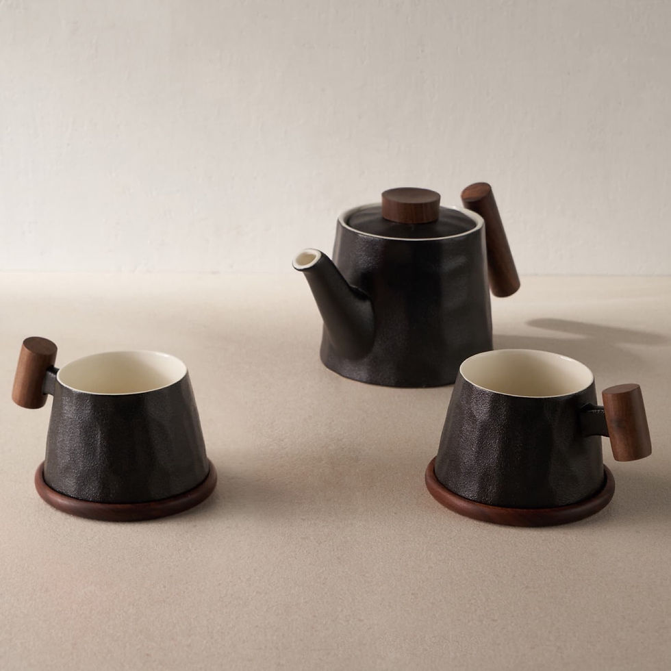Thumbnail: Jabjong Cup & Coaster - Open - Black