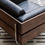 Thumbnail: Forum Armchair - Black Leather - Walnut