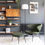 Thumbnail: Ella Lounge Chair - Moss - Stainless Steel
