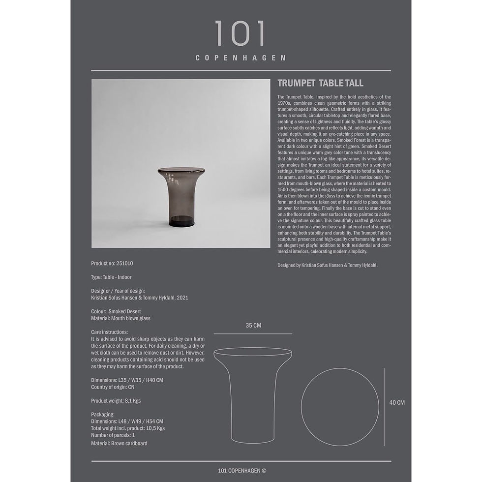 Thumbnail: Trumpet Table - Tall - Smoked Forest