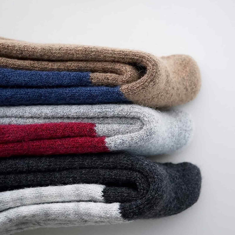 Thumbnail: Mohair & Wool Pile Socks - Trail Road