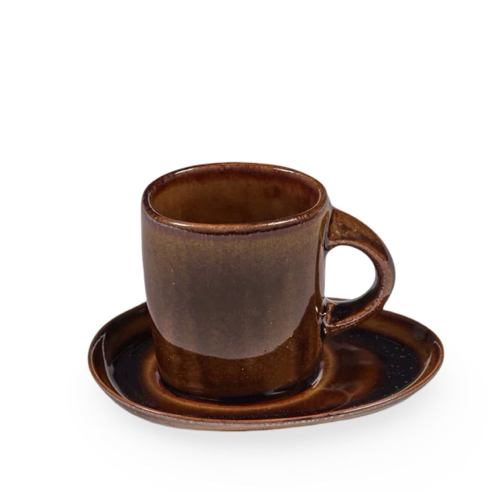 Thumbnail: Out Of Lines Coffee Cup - Ochre