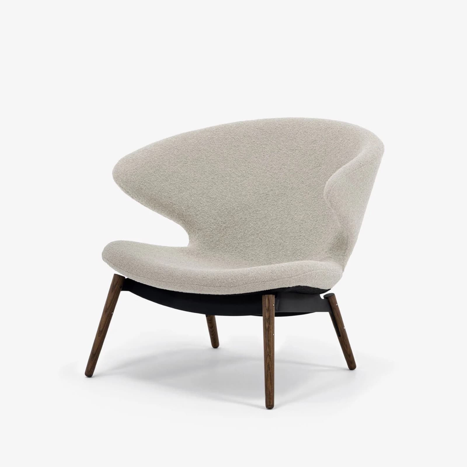 Ella Lounge Chair - Chalk - Walnut