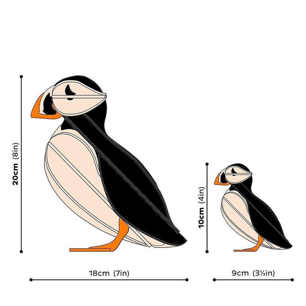 Thumbnail: Lovi Puffin 10cm - Black Mix