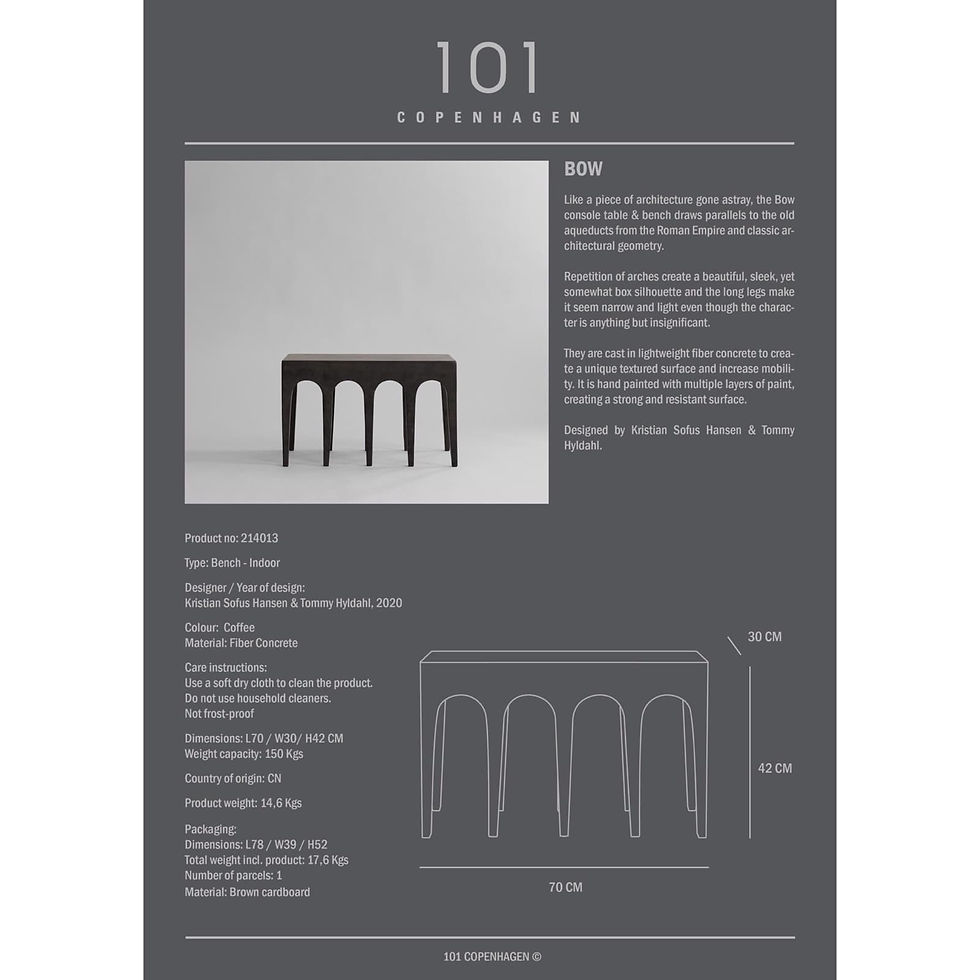 Thumbnail: Bow Bench - Coffee