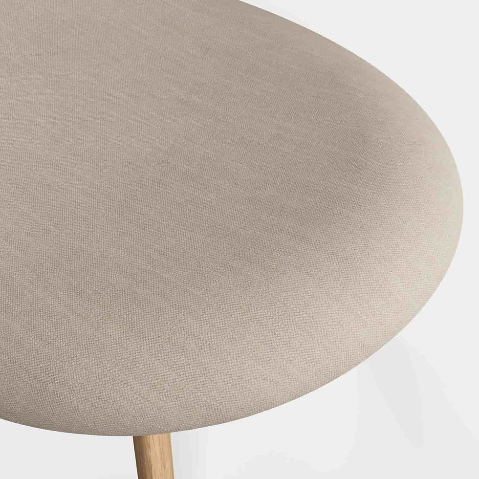Thumbnail: Tom Dixon - Slab Ottoman - Oak/Cream Linen