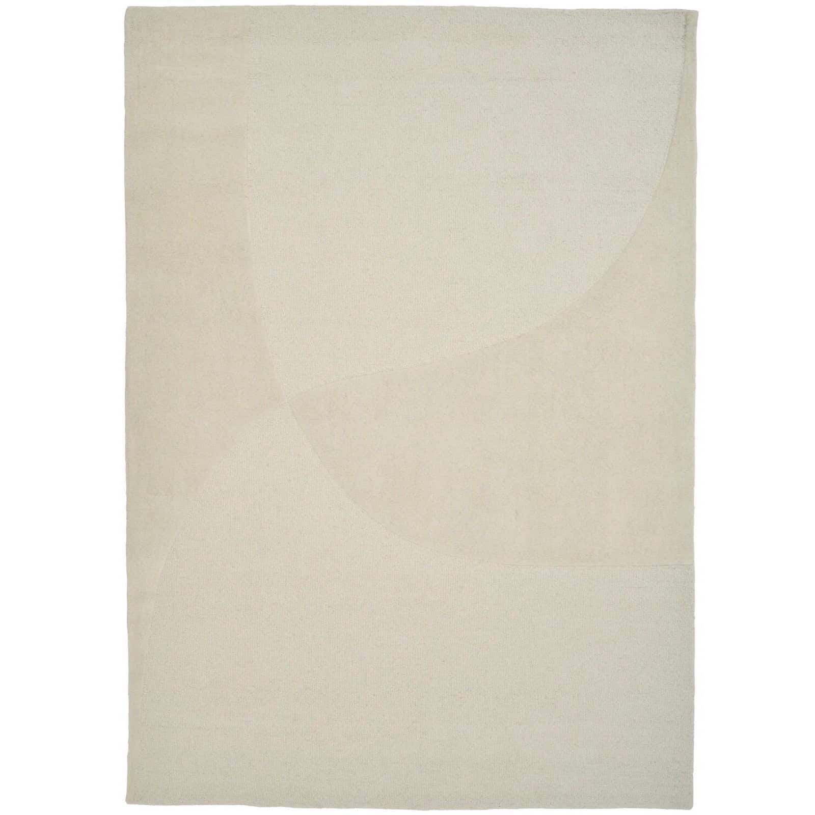 Split Plains Rug - White