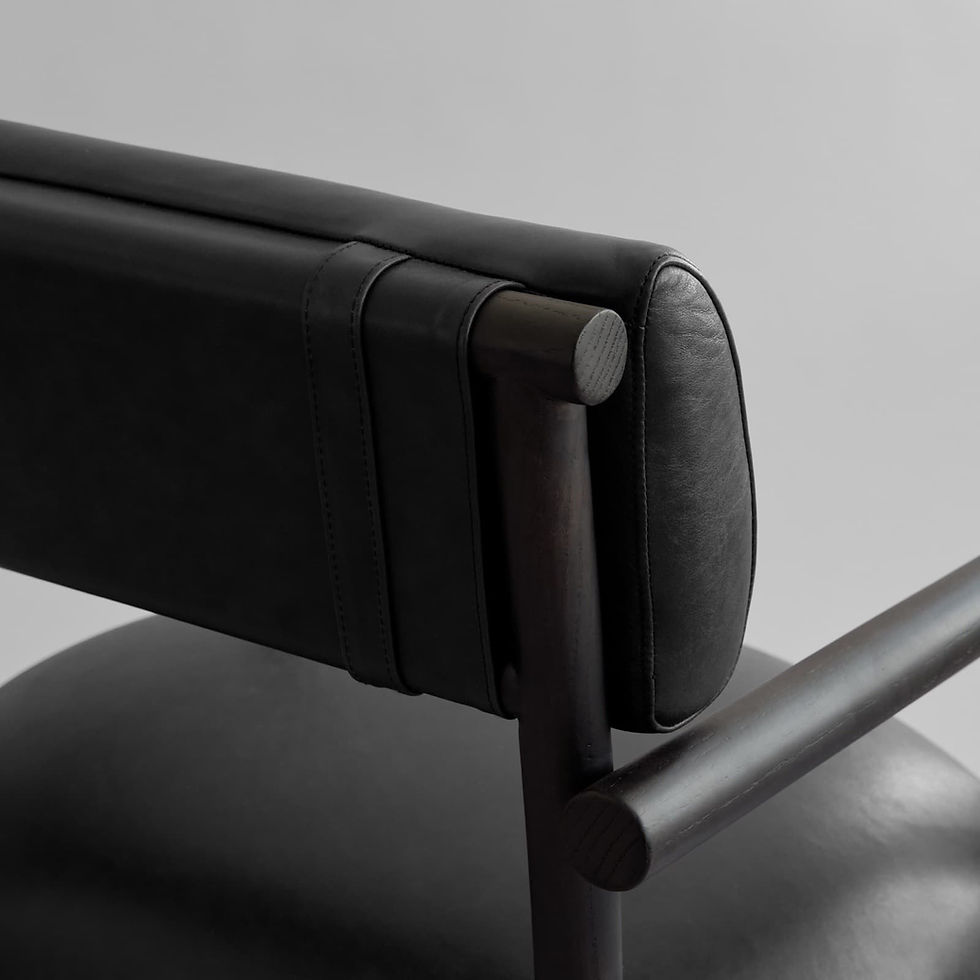 Thumbnail: Nama Lounge Chair - Analine Leather Black