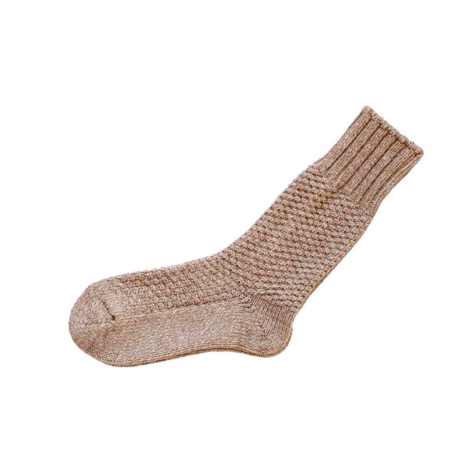 Wool Cotton Boot Socks - Beach Stone