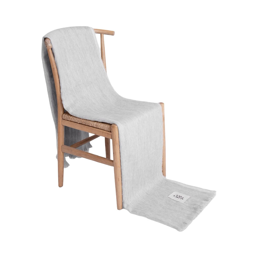 Alpaca Throw - Light Grey