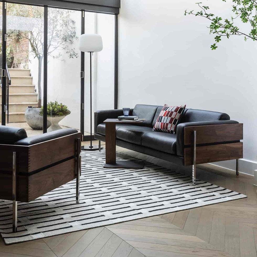Thumbnail: Forum 2 Seater Sofa - Slate - Walnut