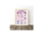 A hand painted illustrated new baby birth print in a mauve pink tone colour option