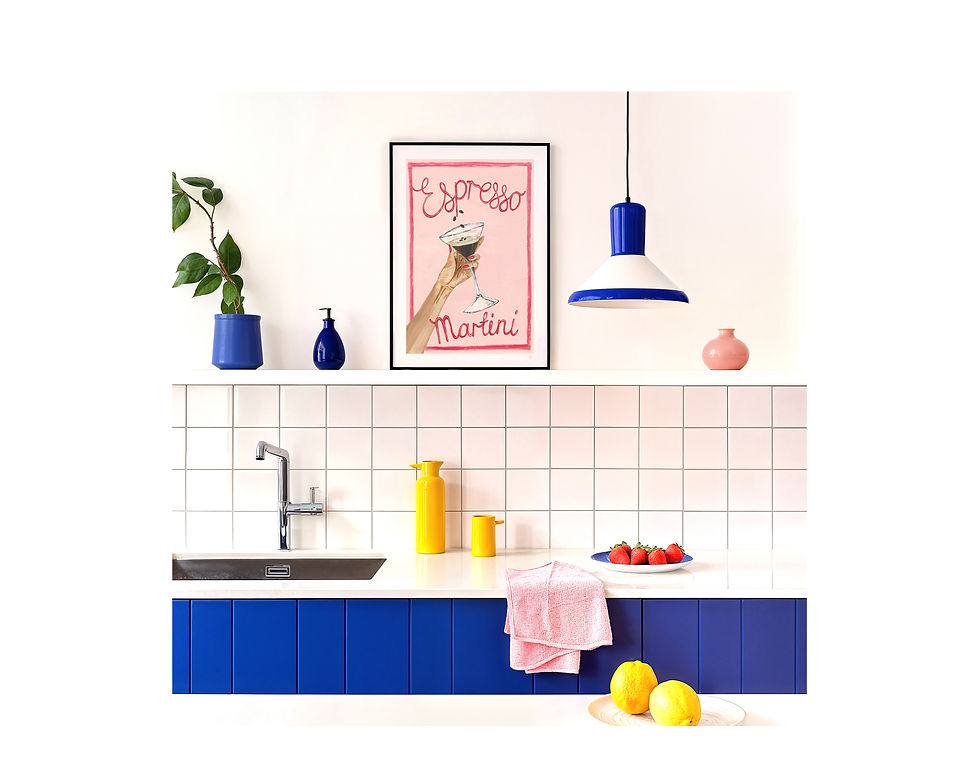 Thumbnail: Hand-drawn Espresso Martini art print with rich coffee colours, ideal wall art for kitchens, cocktail bars, and coffee lovers