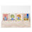 Thumbnail: a colourful selection of a set of 4 hand painted vase of flower prints
