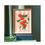 Thumbnail: Hand-painted still life print features hanging leafy green clementines set against a cream and pale coral striped backdrop.