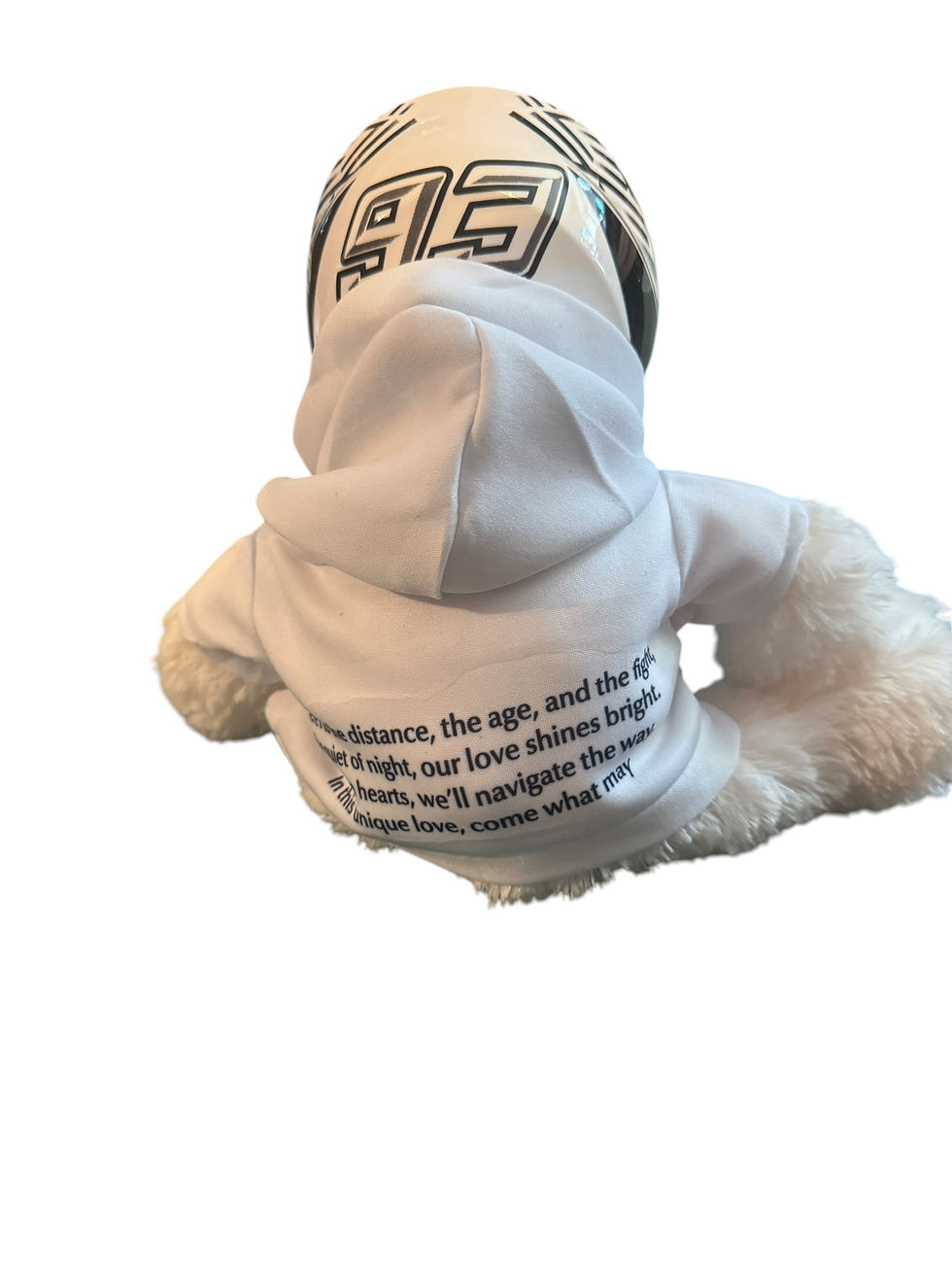 Thumbnail: teddies with hoodies or t.shirts with personalised tex and initial 