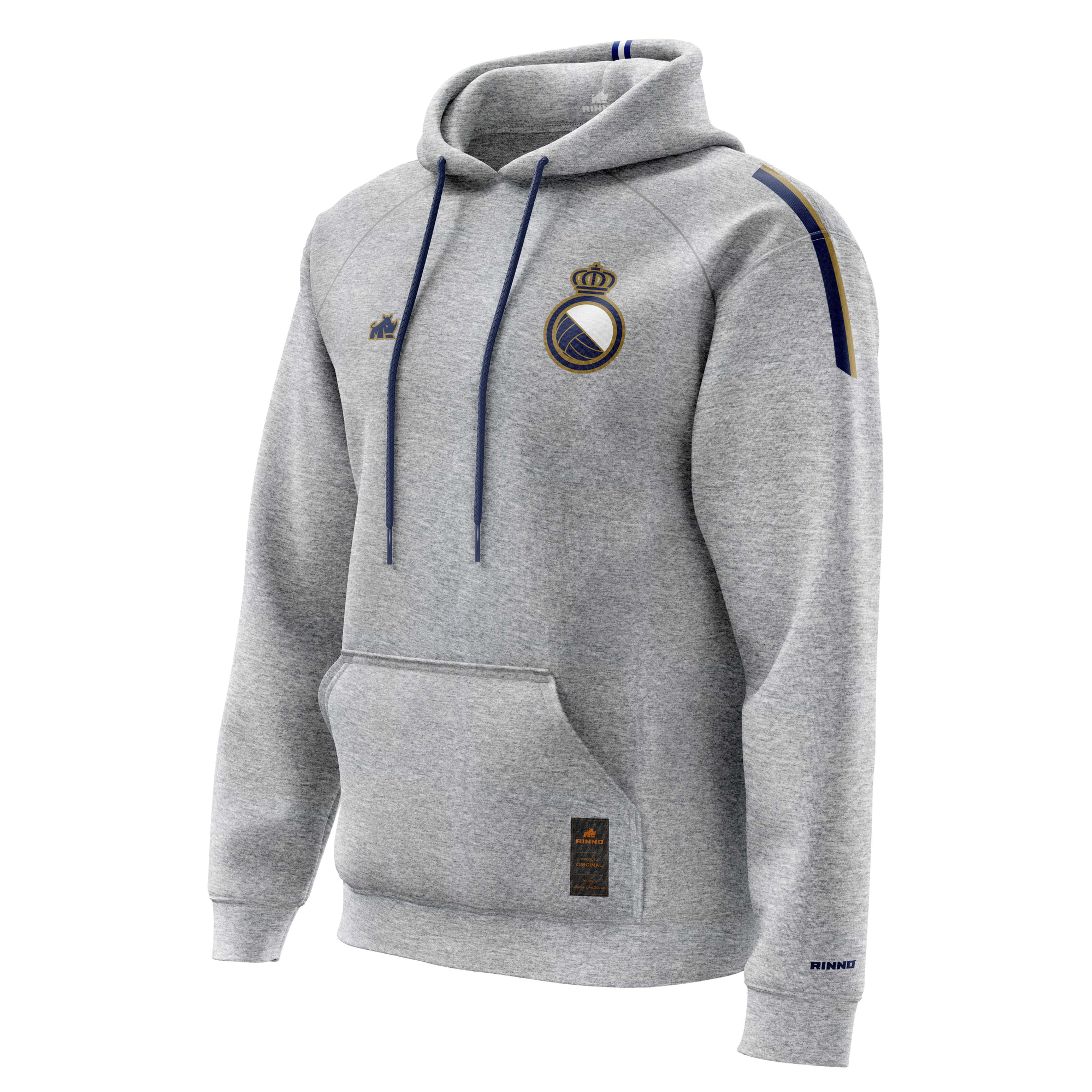 Casaco Moletom Real Cinza Contempor Rinno Clássicos Futebol