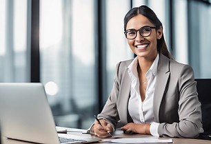 a professional business consultant working in a modern office with confident smile.jpg