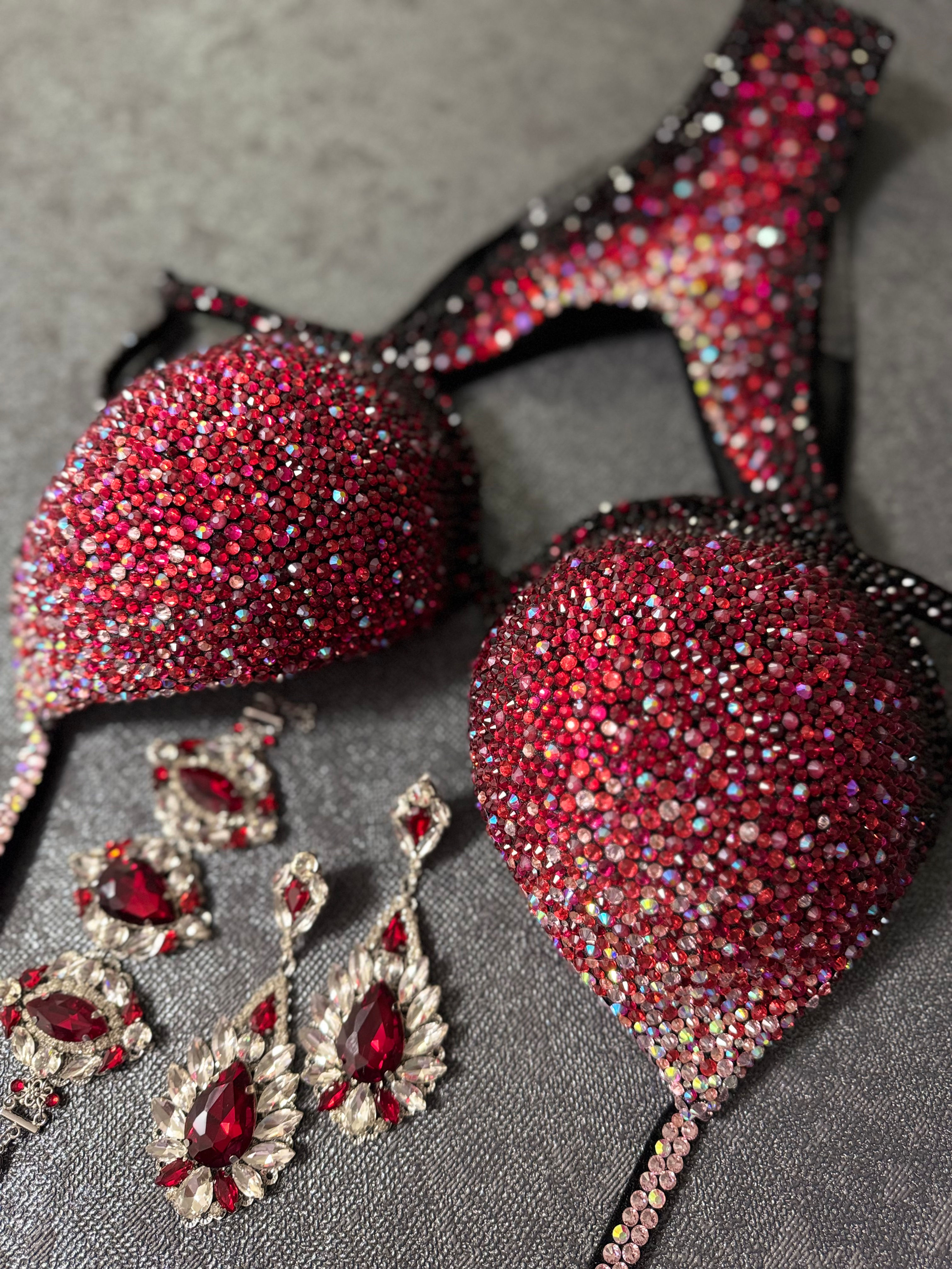 デザイン＆グラデーション・ビキニ｜カーマイン・プリズム Carmine Prism Gradient Bikini