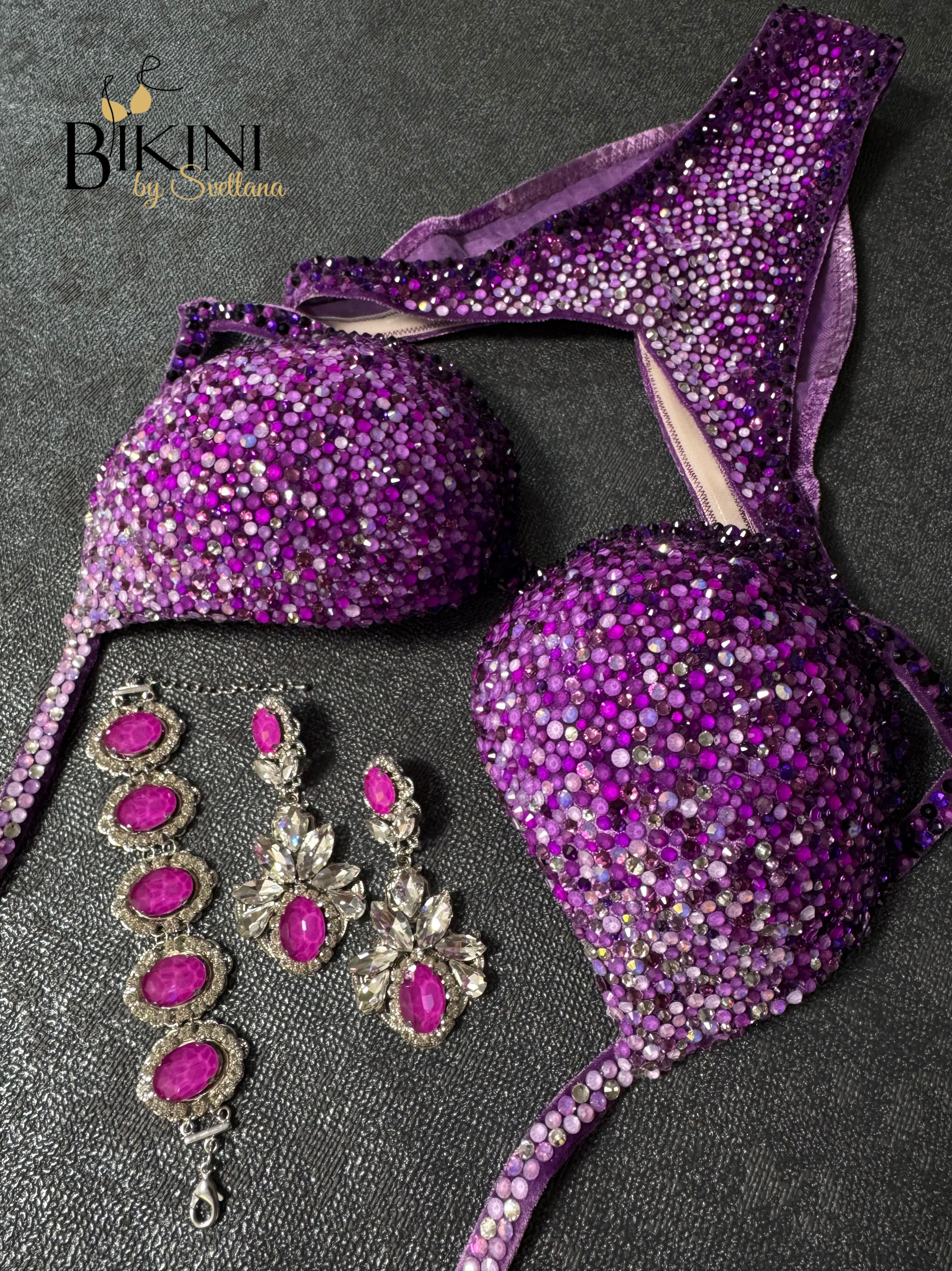 デザイン＆グラデーション・ビキニ｜アメジスト・カスケード Amethyst Cascade Gradient Bikini